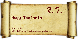 Nagy Teofánia névjegykártya